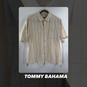 EUC Tommy Bahama Variegated Stripe Button Down Shirt